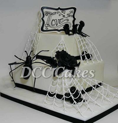 2-Tiered Non-traditional Halloween Wedding Cake - Cake by DCC Cakes, Cupcakes & More...