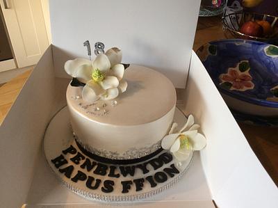 Glam 18th Birthday Cake  - Cake by Rhian -Higgins Home Bakes 