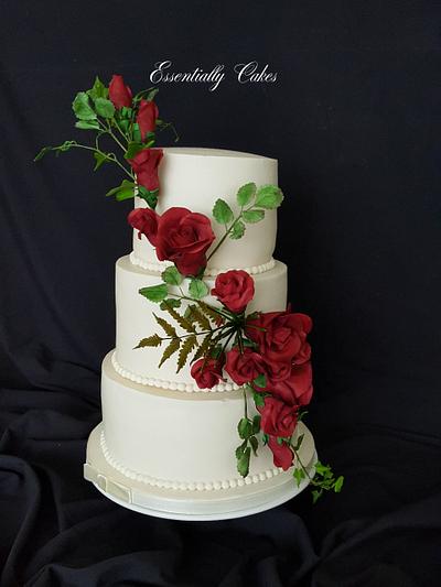Rose Wedding - Cake by Essentially Cakes
