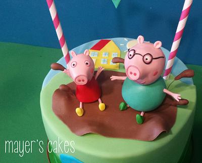 Peppa and Daddy Pig - Cake by Mayer Rosales | mayer's cakes