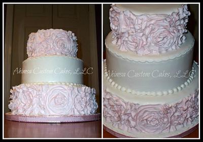 Ruffle Rose Wedding - Cake by Ahimsa