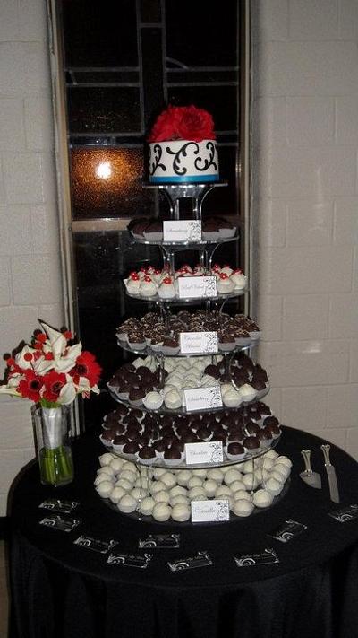 Wedding Cake ball Tower - Cake by Kimberly Cerimele