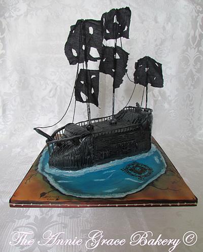 The Black Pearl- Happy Birthday Daddy! - Cake by The Annie Grace Bakery