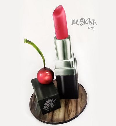 The lipstick Cake - Cake by Berna García / Ilusiona Cakes
