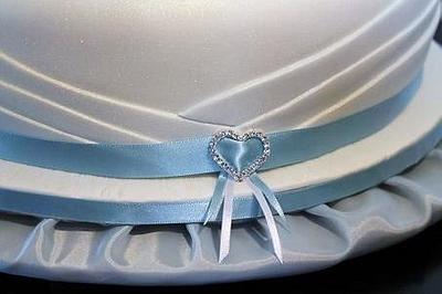 65th Sapphire Wedding Anniversary - Cake by Julz Pilkington