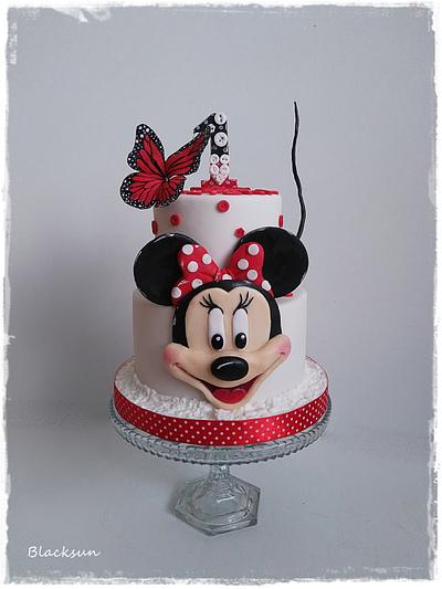 Minnie and butterfly - Cake by Zuzana Kmecova
