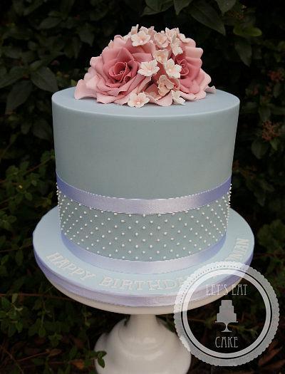 Rose Birthday Cake - Cake by Let's Eat Cake