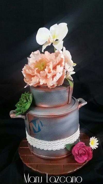 Vintage flowers cake FOR MOM! - Cake by Manu Lazcano M iDeas