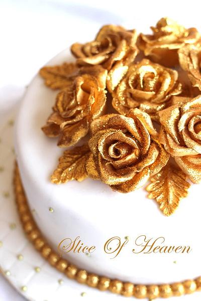 Golden Rose Bunch - Cake by Slice of Heaven By Geethu