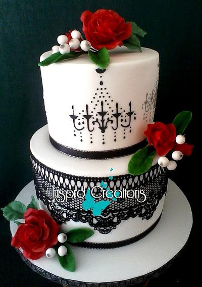 Black and White Simplicity - Cake by Willene Clair Venter