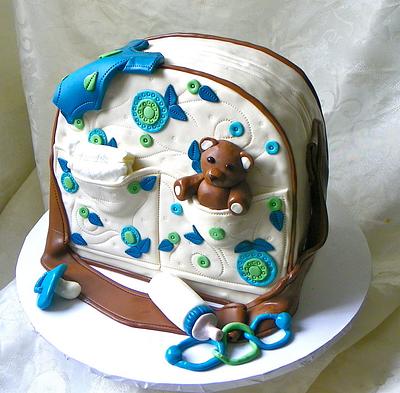 Baby Shower Diaper Bag Cake - Cake by Erin Gardner