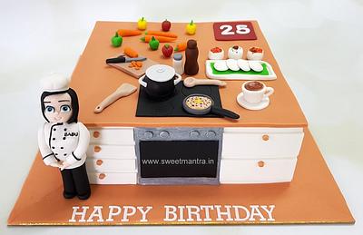 Chef birthday cake - Cake by Sweet Mantra Homemade Customized Cakes Pune