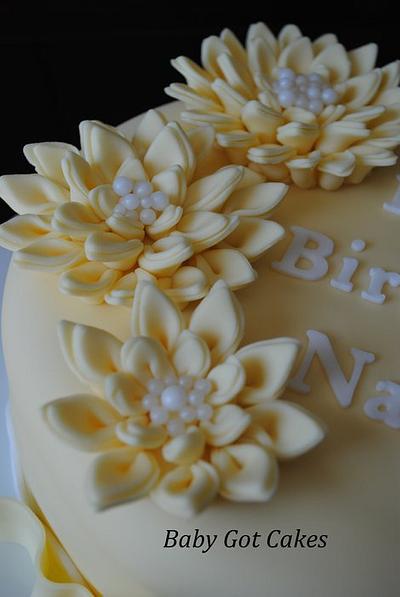 Pastel Yellow Flowers - Cake by Baby Got Cakes