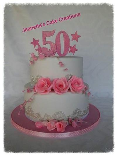 Rose birthday cake - Cake by Jeanette's Cake Creations and Courses