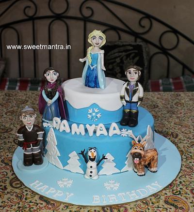 Frozen family 2 tier cake - Cake by Sweet Mantra Homemade Customized Cakes Pune