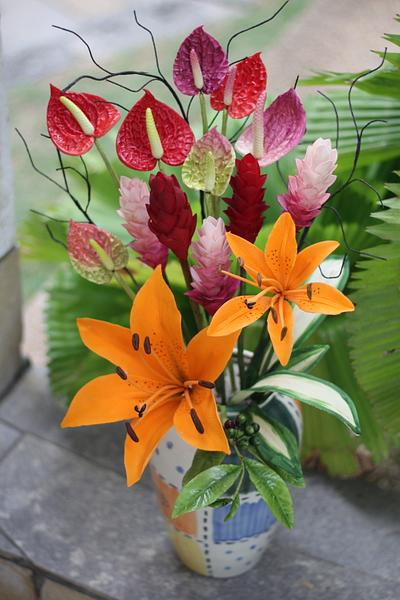 Anthurium (Laceleaf), Ginger Lily & Oriental Lily Sugar Potpourri - Cake by Anand