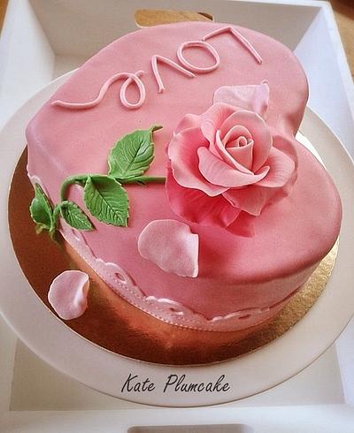 Cake heart with love - Cake by Kate Plumcake