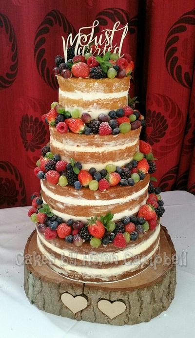 naked wedding cake - Cake by Helen Campbell