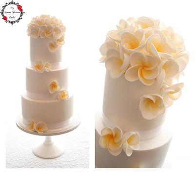Frangipani Wedding Cake - Cake by My Sweet Dream Cakes