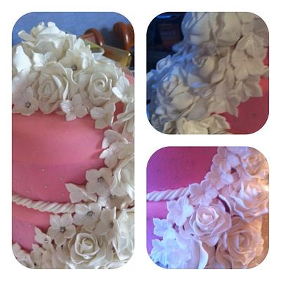 Tumbling roses  - Cake by melinda 