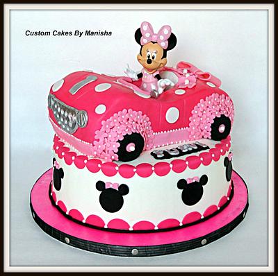 Minnie mouse car cake! - Cake by Custom Cakes By Manisha
