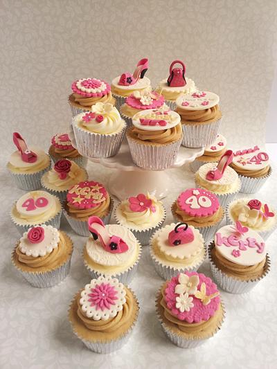 40th birthday cupcakes - Cake by Lizzie Bizzie Cakes