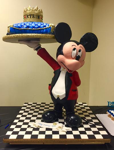3D gravity defying Mickey Mouse cake - Cake by The Cake Mamba