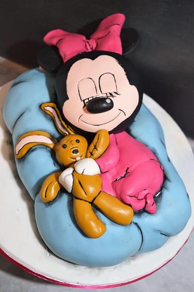 3D cake cartoon nap with teddy rabbit - Cake by  Despina Vrochidou