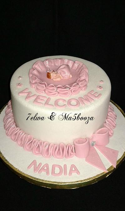 baby shower cake for girl - Cake by Zahraa Fayyad
