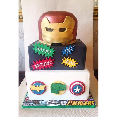 Marvel and DC themed birthday cake! - Cake by Beth Evans