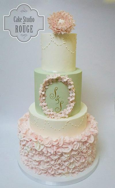 Blush and mint  - Cake by Ceca79