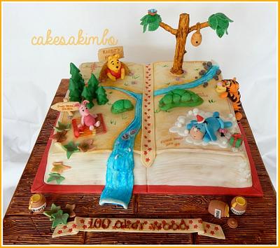 100 Aker Wood Book Cake - Cake by Andy Cat