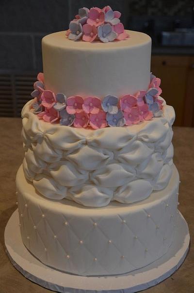 Hydrangea Wedding Cake - Cake by Esther Williams