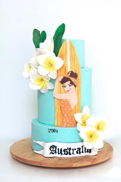 Surfs Up Australia - Cake by SweetP Cakes and Cookies