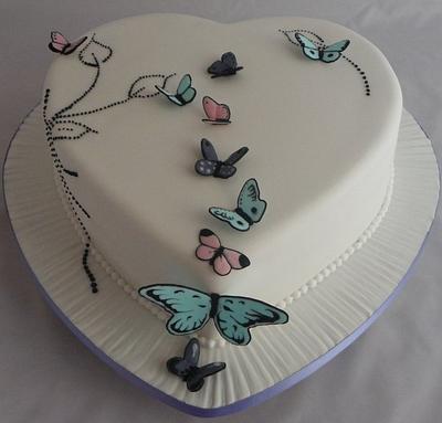 Hearty Butterflies - Cake by Kazmick