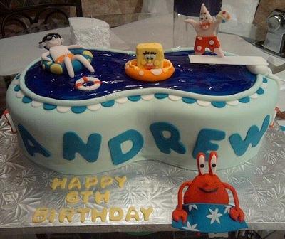 Spongebob pool party - Cake by Jolene Handal