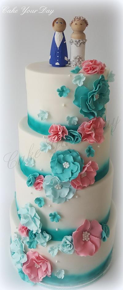 'Something blue' Wedding Cake - Cake by Cake Your Day (Susana van Welbergen)
