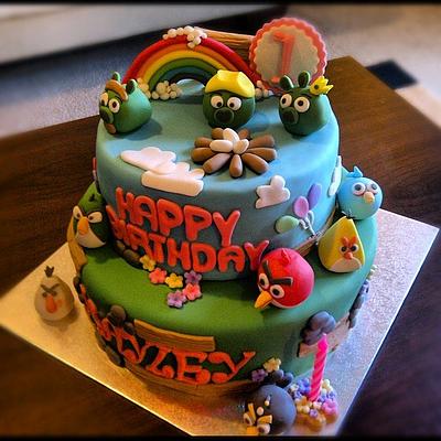 Angry Bird Cake for a girl - Cake by novita
