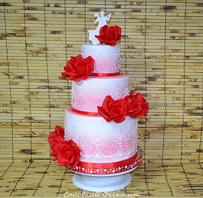 Red wedding - Cake by Oksana Kliuiko