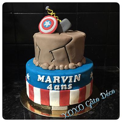 Thor and Captain America - Cake by Xayxay 