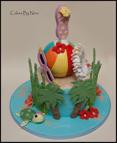 Fun at the Beach - Cake by Cakes by Nina Camberley