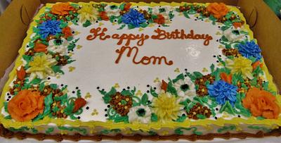 Fall birthday sheet cake - Cake by Nancys Fancys Cakes & Catering (Nancy Goolsby)