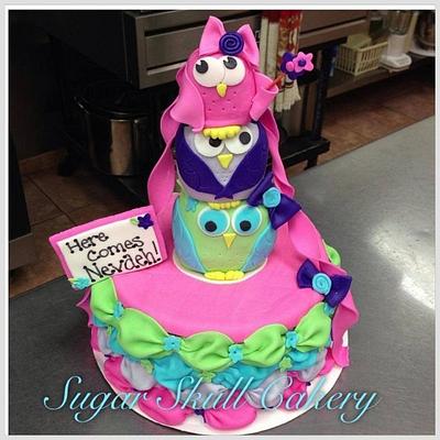 Owl Themed Baby Shower Cake - Cake by Shey Jimenez