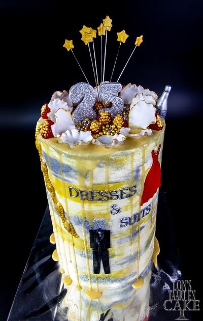 Champagne & raspberries - Cake by LonsTaartCake