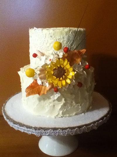 Cake lace and buttercream - Cake by emmalousmom