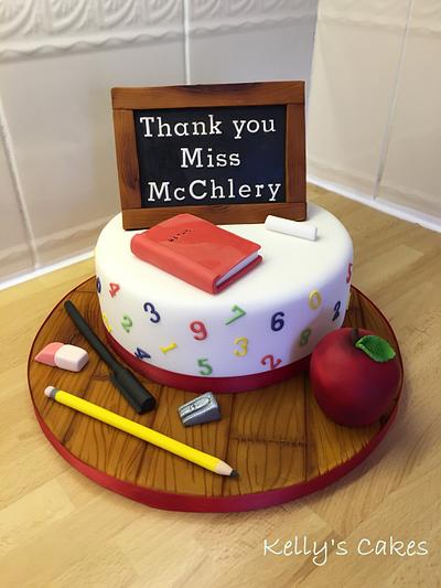 Thank You Teacher - Cake by KellyBartronCakes 