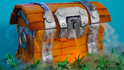Treasure Chest Cake (from the game Fortnite) - Cake by HowToCookThat