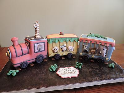 Animal train - Cake by Theresa
