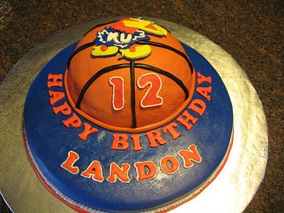 KU Basketball Cake - Cake by naughtyandnicecakes
