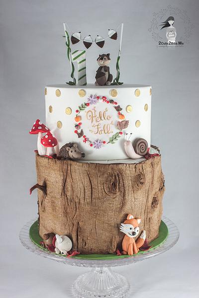 Hello Fall- Woodland Animals - Cake by 2cute2biteMe(Ozge Bozkurt)